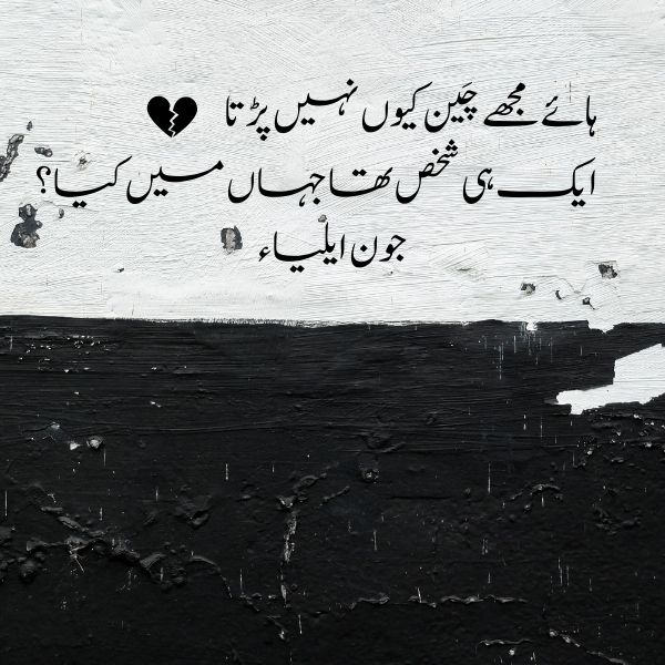 Jaun Elia Poetry Sms Urdu